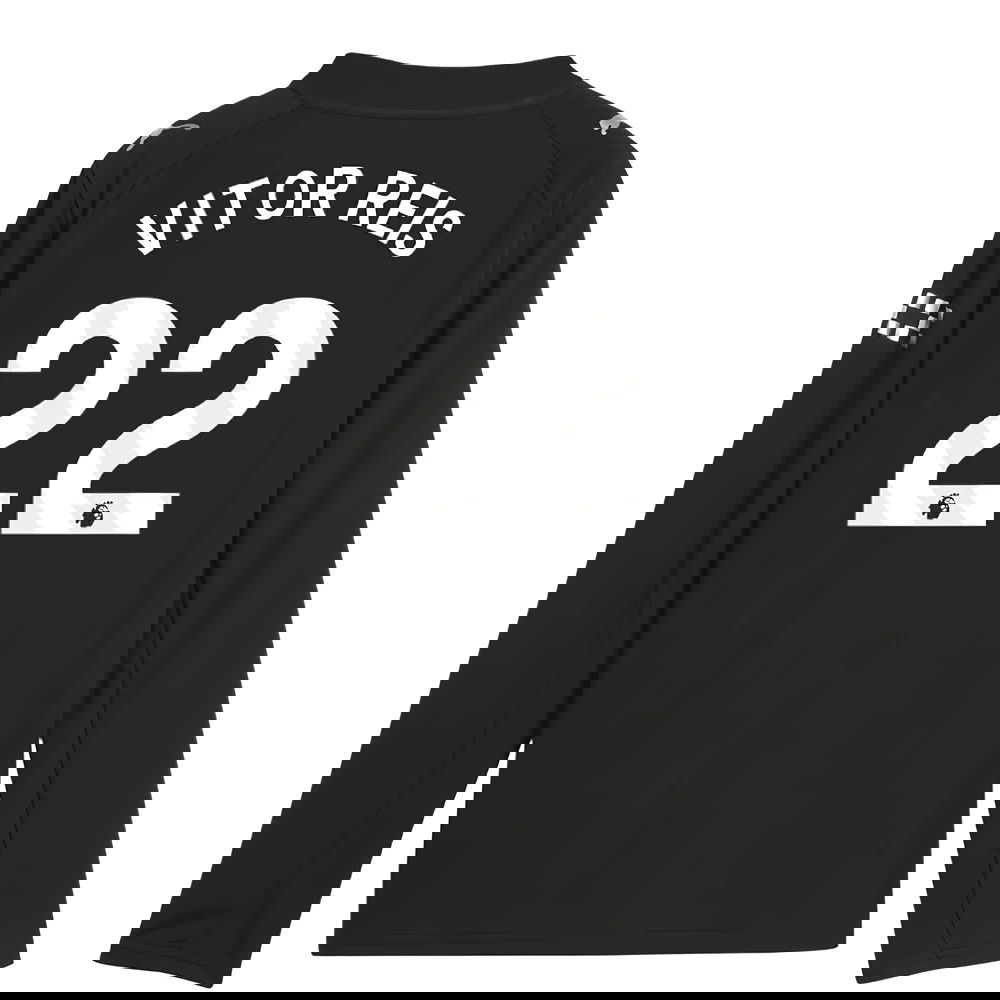 Billige Fodboldtrøjer Manchester City Langærmet VITOR REIS #22 Udebanetrøje 2025-2026