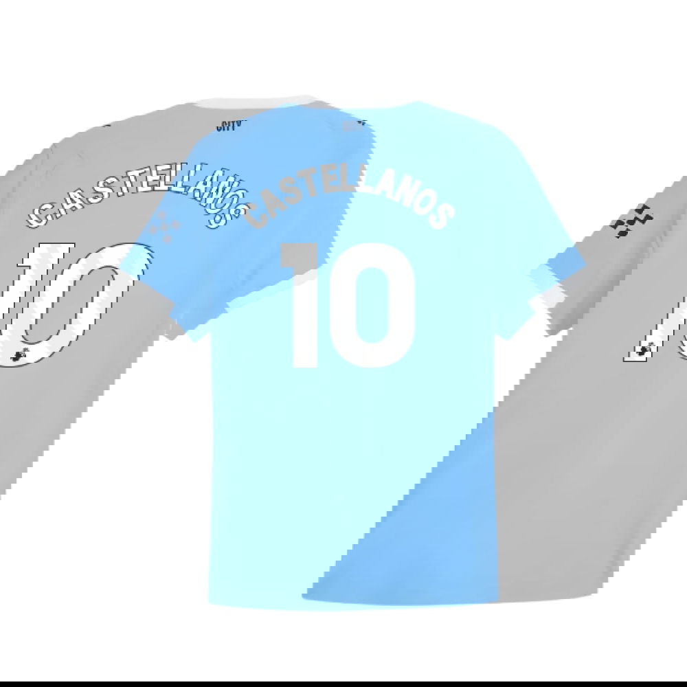 Billige Fodboldtrøjer Manchester City CASTELLANOS #10 Hjemmebanetrøje 2025-2026