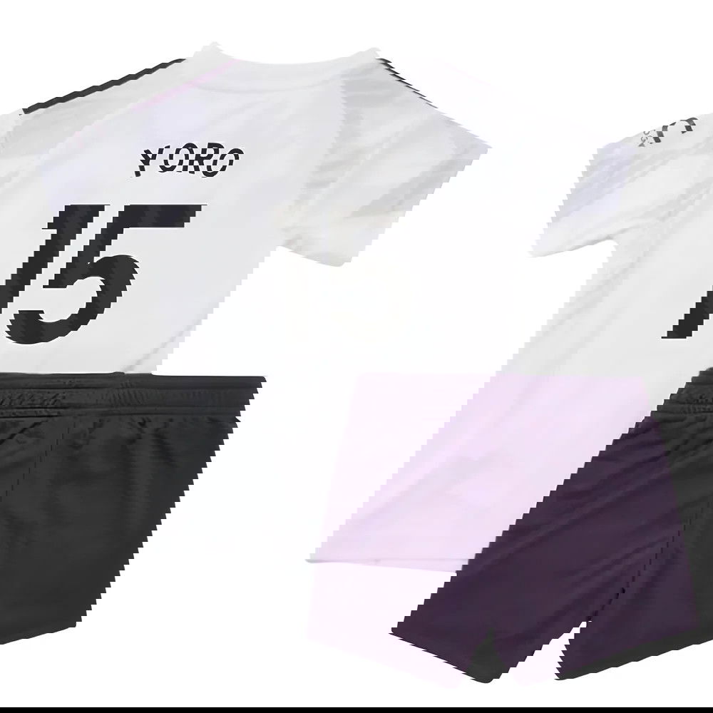 Billige Fodboldtrøjer Manchester United Børn YORO #15 Udebanetrøje 2025-2026