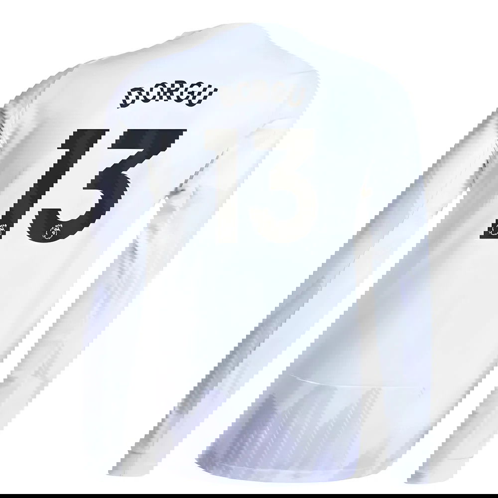 Billige Fodboldtrøjer Manchester United Langærmet DORGU #13 Udebanetrøje 2025-2026