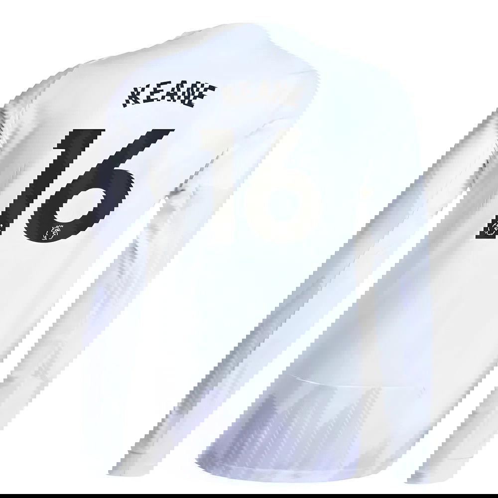 Billige Fodboldtrøjer Manchester United Langærmet KEANE #16 Udebanetrøje 2025-2026