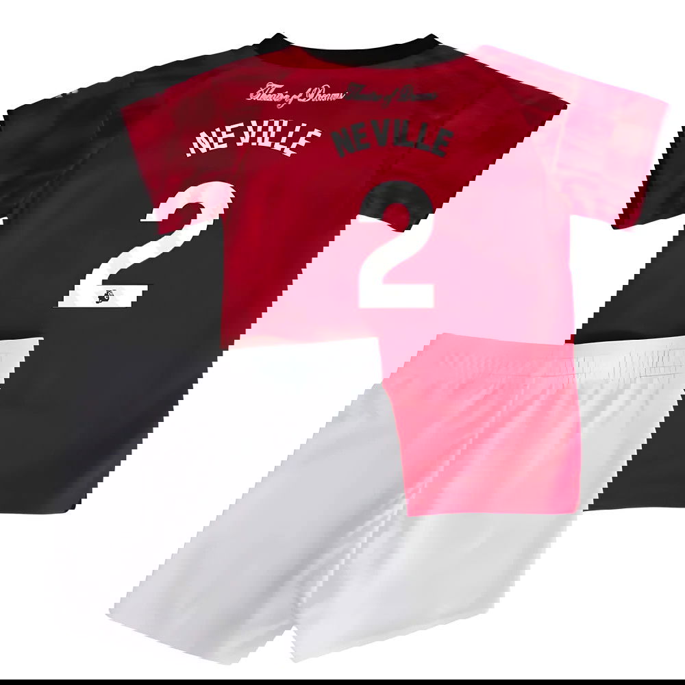 Billige Fodboldtrøjer Manchester United Børn NEVILLE #2 Hjemmebanetrøje 2025-2026