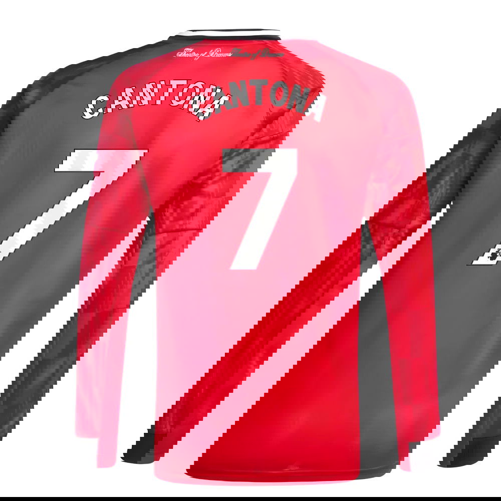 Billige Fodboldtrøjer Manchester United Langærmet CANTONA #7 Hjemmebanetrøje 2025-2026