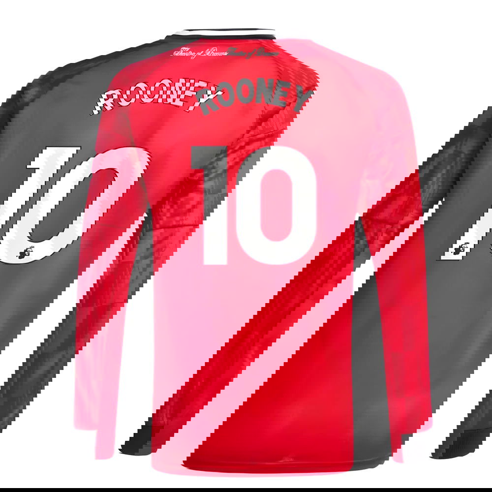 Billige Fodboldtrøjer Manchester United Langærmet ROONEY #10 Hjemmebanetrøje 2025-2026