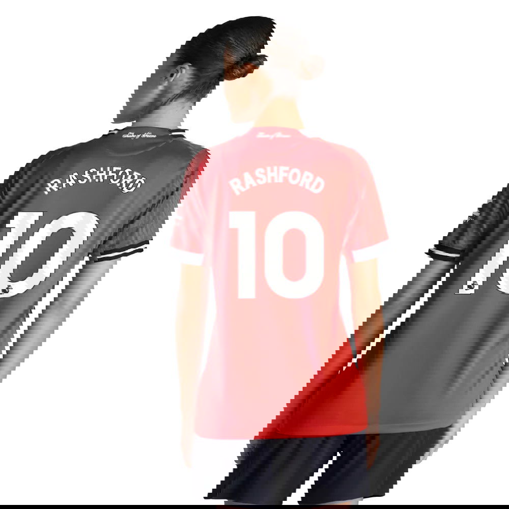 Billige Fodboldtrøjer Manchester United Dame RASHFORD #10 Hjemmebanetrøje 2025-2026