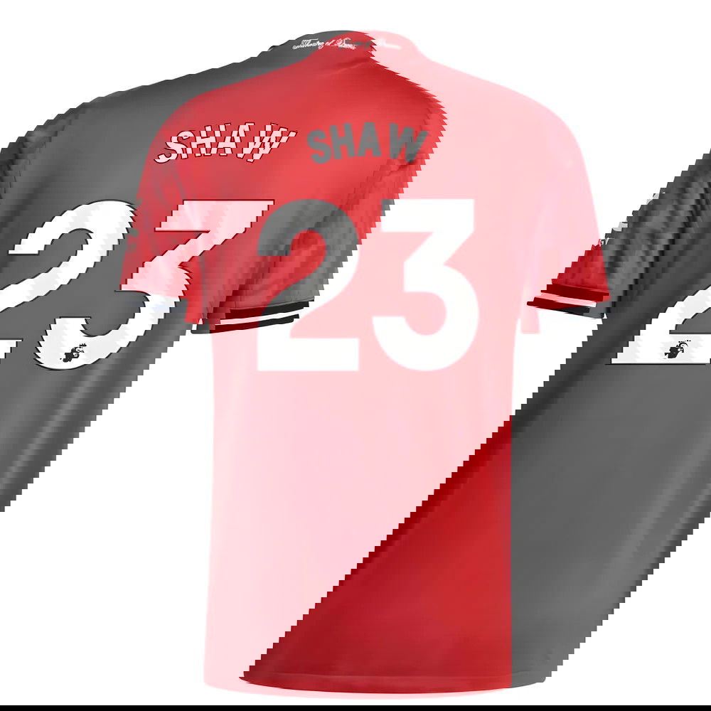 Billige Fodboldtrøjer Manchester United SHAW #23 Hjemmebanetrøje 2025-2026