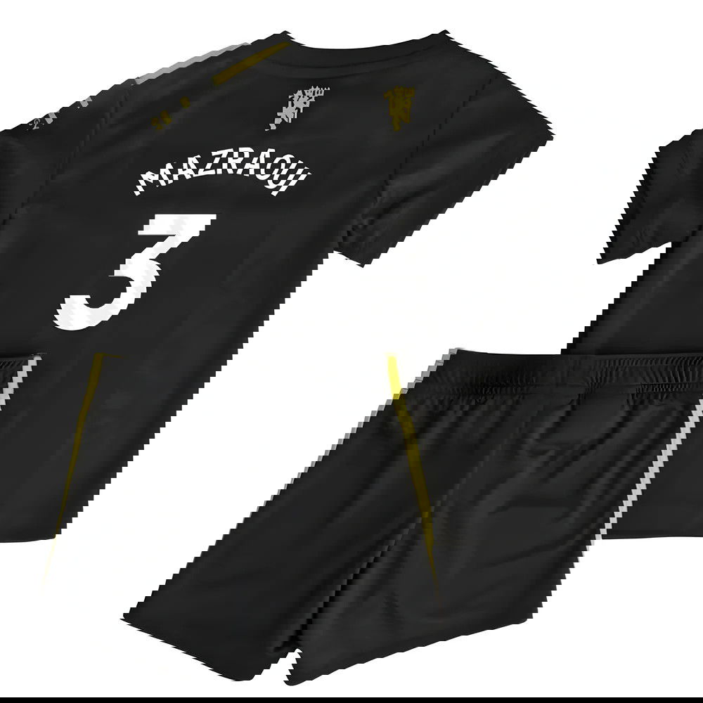 Billige Fodboldtrøjer Manchester United Børn MAZRAOUI #3 Tredjetrøje 2025-2026