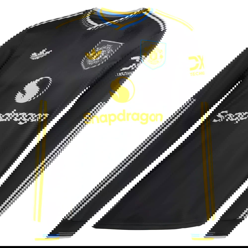 design din egen Billige Fodboldtrøjer Manchester United Langærmet BFERNANDES #8 Tredjetrøje 2025-2026 med tryk