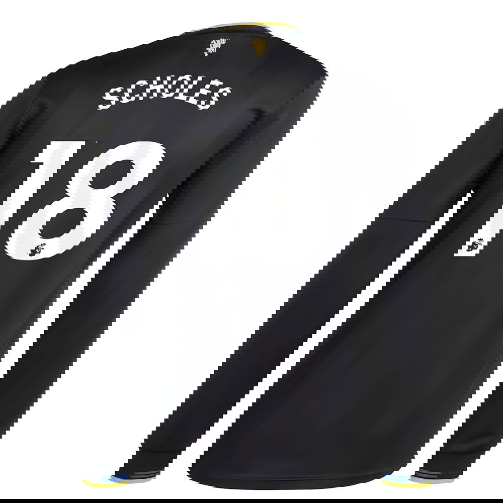 Billige Fodboldtrøjer Manchester United Langærmet SCHOLES #18 Tredjetrøje 2025-2026