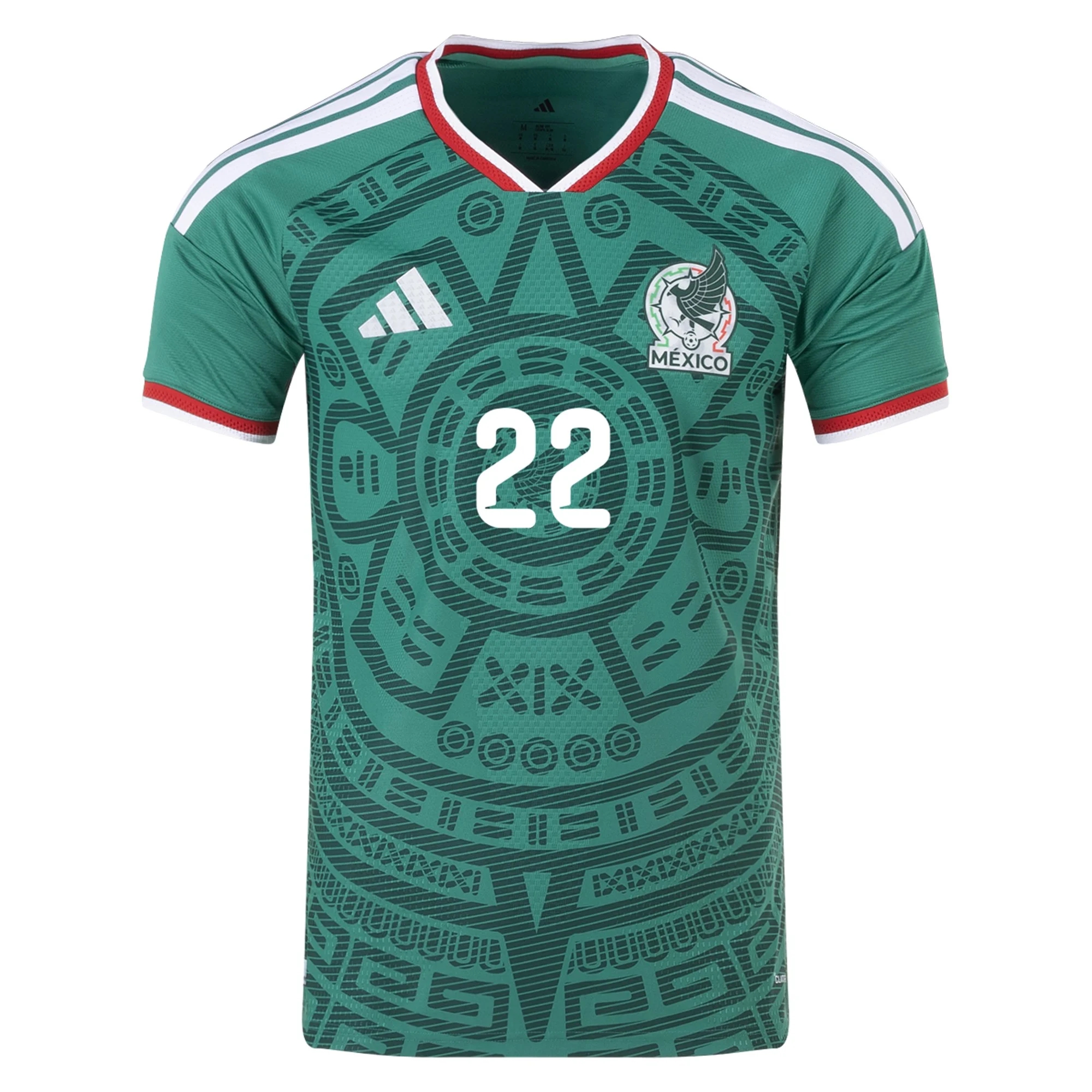 brugte Billige Fodboldtrøjer Mexico HIRVING LOZANO #22 Hjemmebanetrøje VM I Fodbold 2026 shop