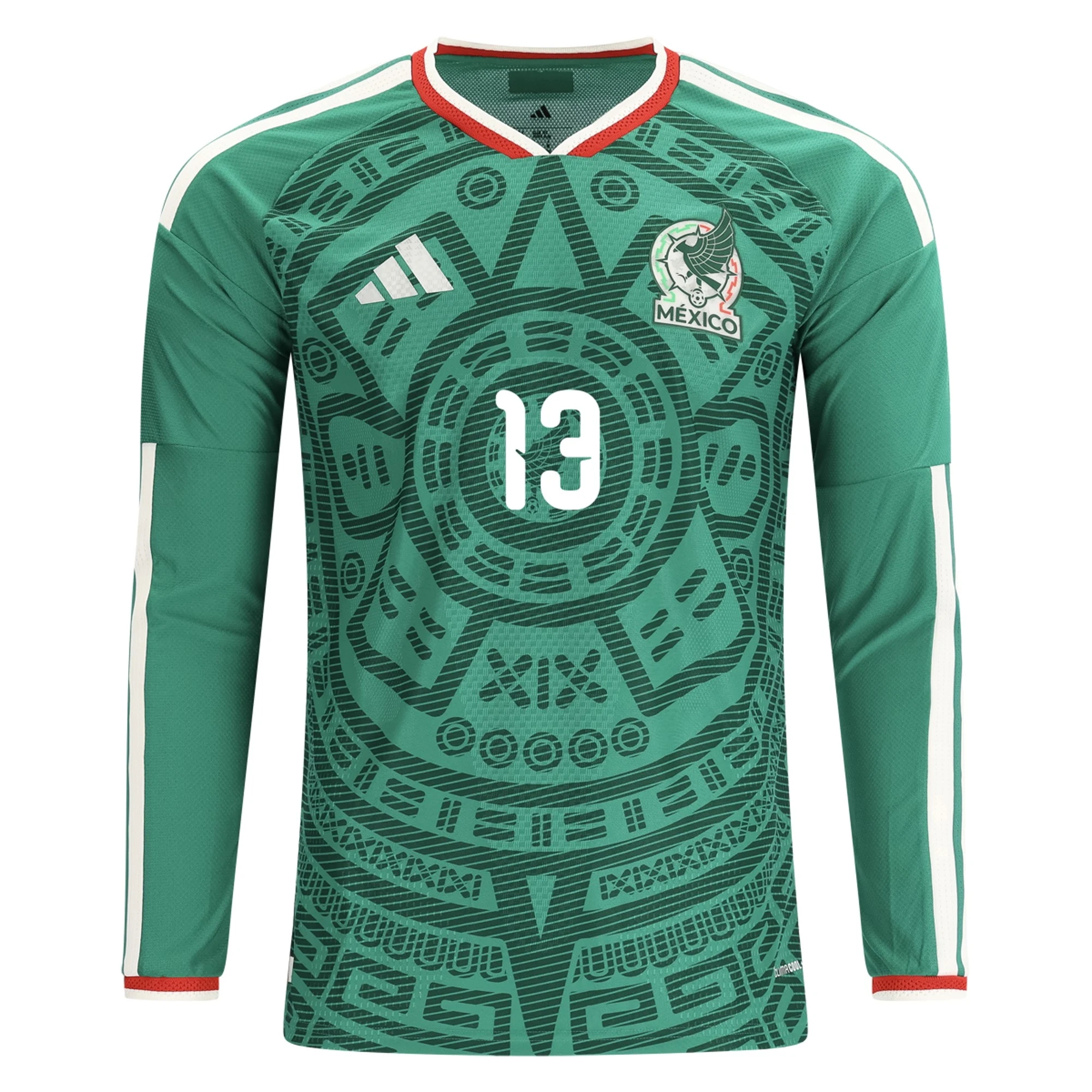 sæt Billige Fodboldtrøjer Mexico Langærmet A GONZAELZ #13 Hjemmebanetrøje VM I Fodbold 2026 shoppen