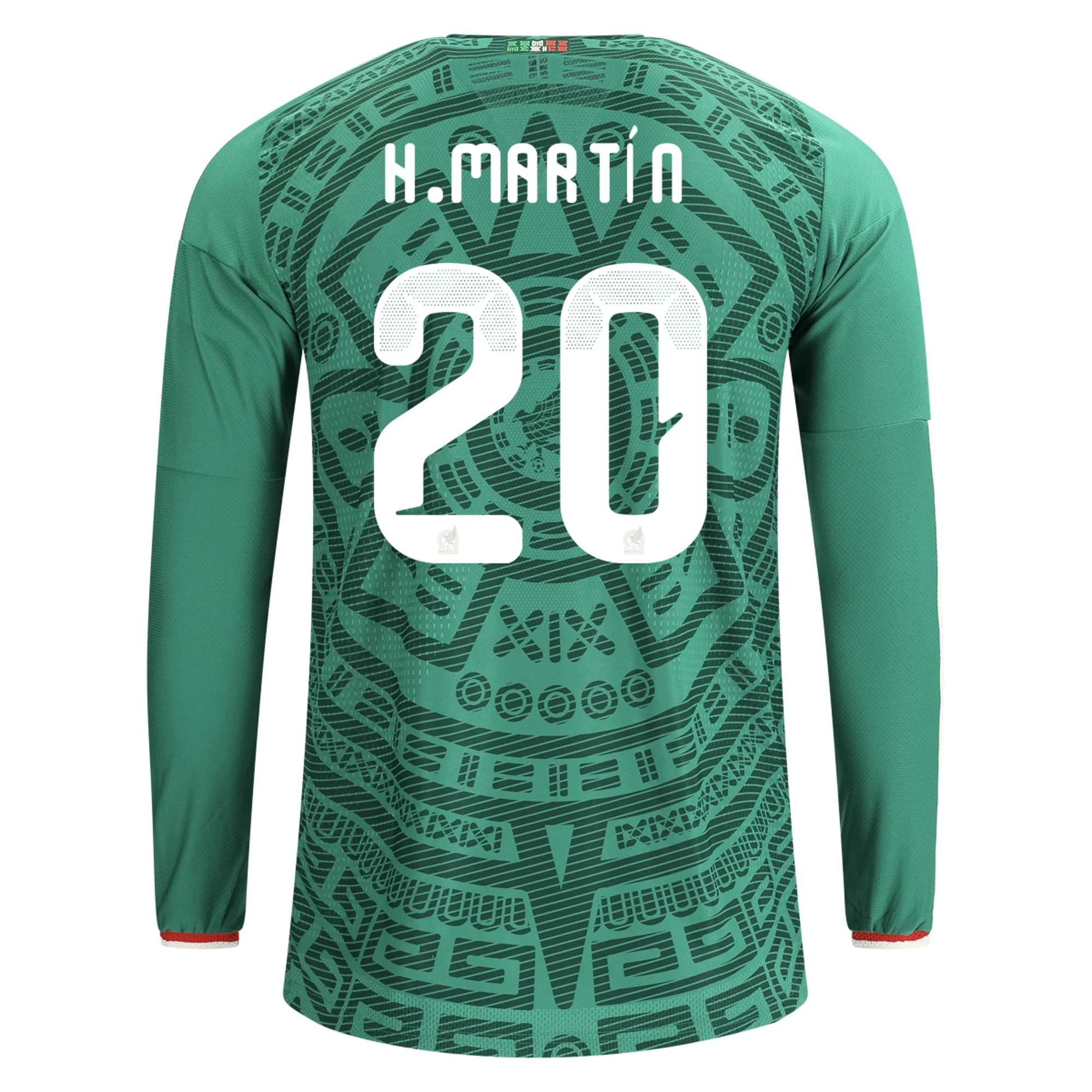 Billige Fodboldtrøjer Mexico Langærmet HENRY MARTIN #20 Hjemmebanetrøje VM I Fodbold 2026