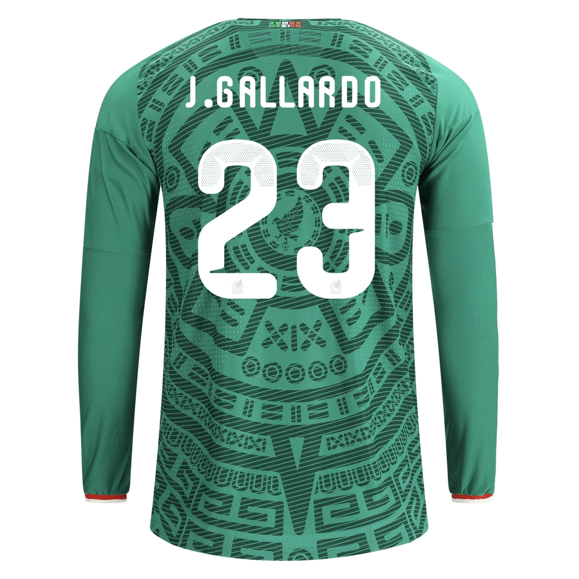 Billige Fodboldtrøjer Mexico Langærmet J GALLARDO #23 Hjemmebanetrøje VM I Fodbold 2026