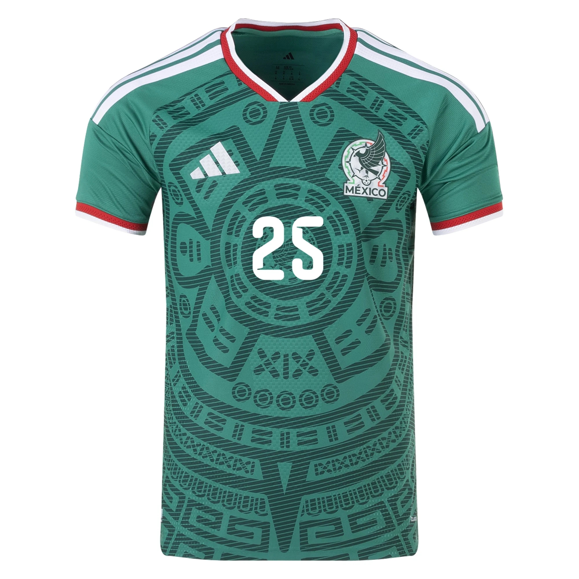 design Billige Fodboldtrøjer Mexico ROBERTO ALVARADO #25 Hjemmebanetrøje VM I Fodbold 2026 med navn