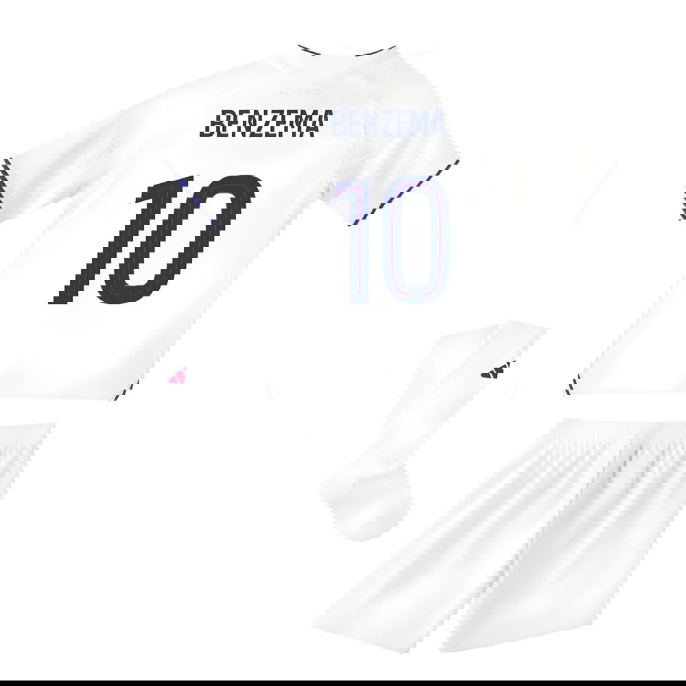 Billige Fodboldtrøjer Lyonnais Børn BENZEMA #10 Hjemmebanetrøje 2025-2026