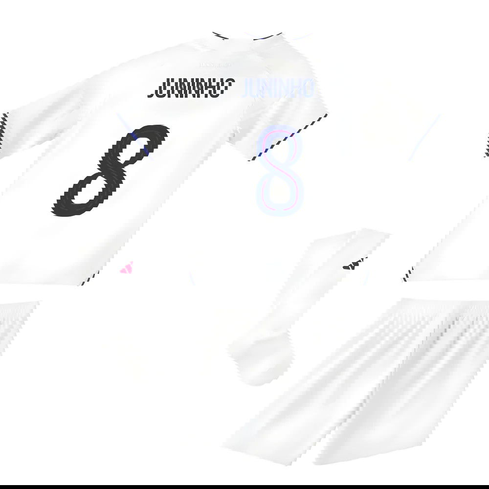 Billige Fodboldtrøjer Lyonnais Børn JUNINHO #8 Hjemmebanetrøje 2025-2026
