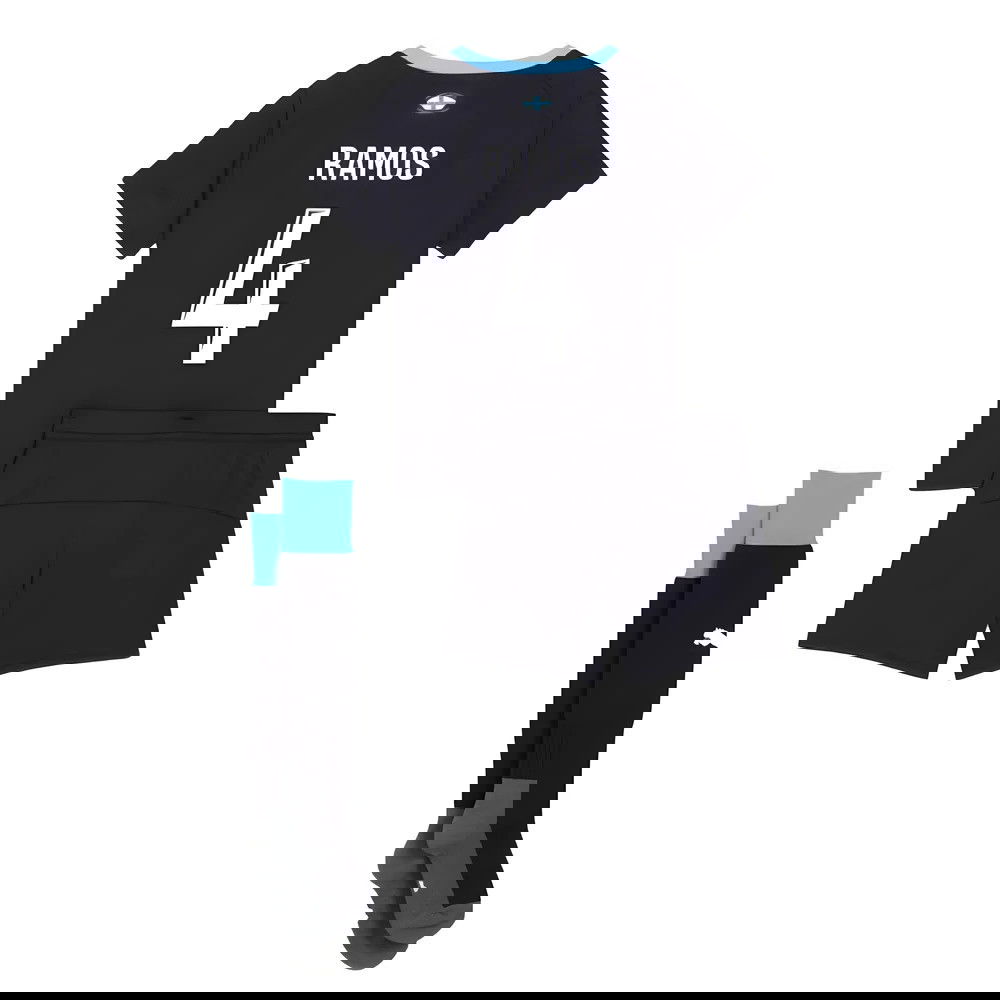 Billige Fodboldtrøjer Marseille Børn RAMOS #4 Udebanetrøje 2025-2026