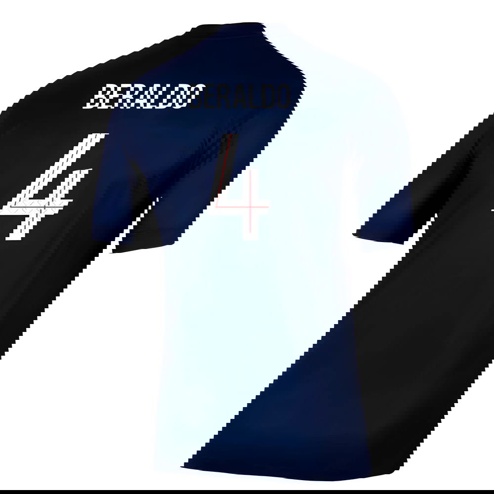 Billige Fodboldtrøjer Paris Saint-Germain BERALDO #4 Hjemmebanetrøje 2025-2026