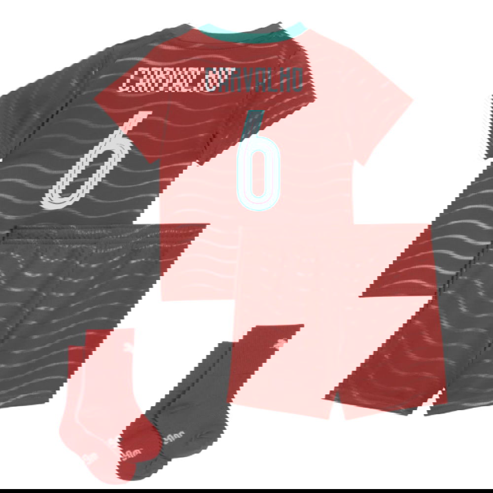 Billige Fodboldtrøjer Portugal Børn CARVALHO #6 Hjemmebanetrøje VM I Fodbold 2026