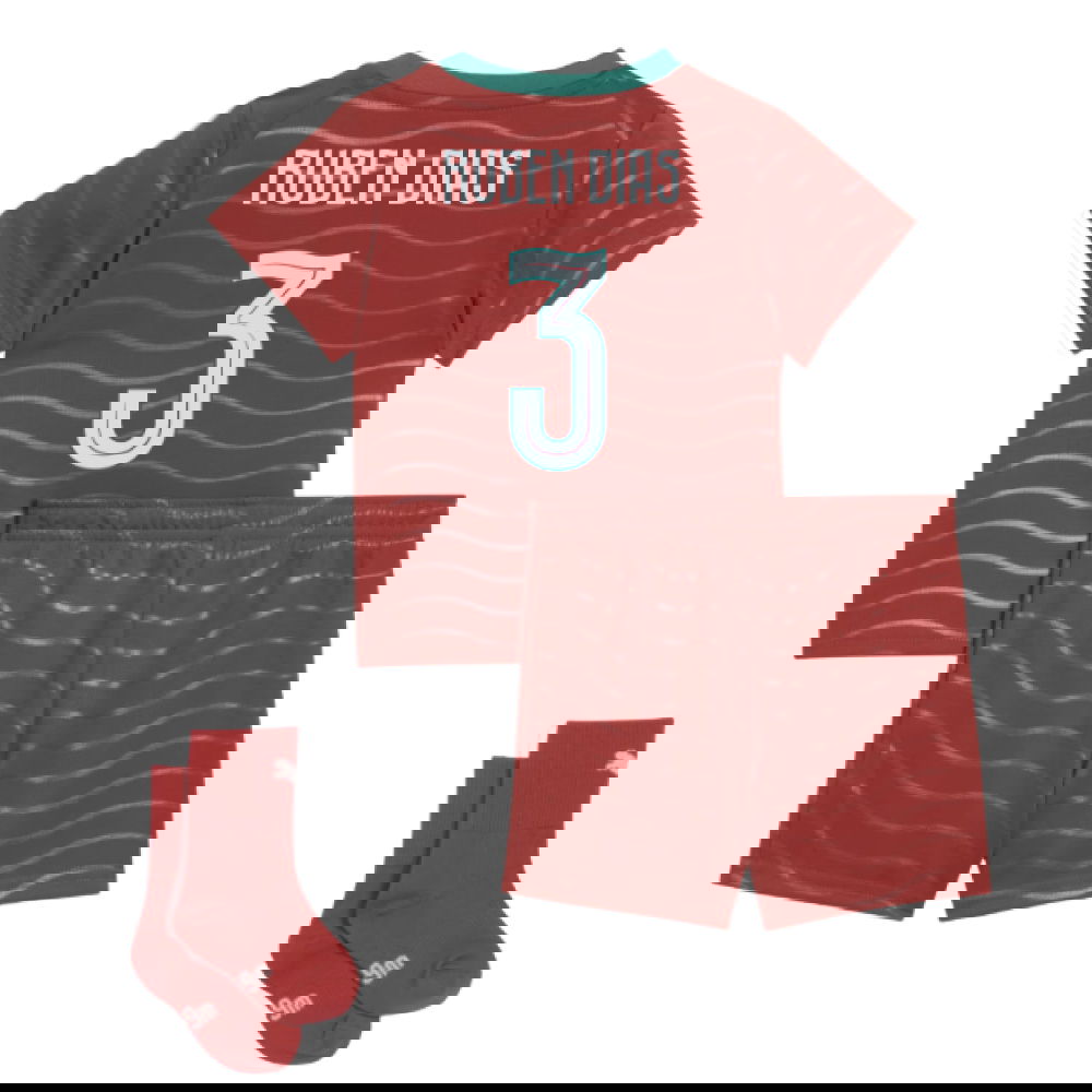 Billige Fodboldtrøjer Portugal Børn RUBEN DIAS #3 Hjemmebanetrøje VM I Fodbold 2026