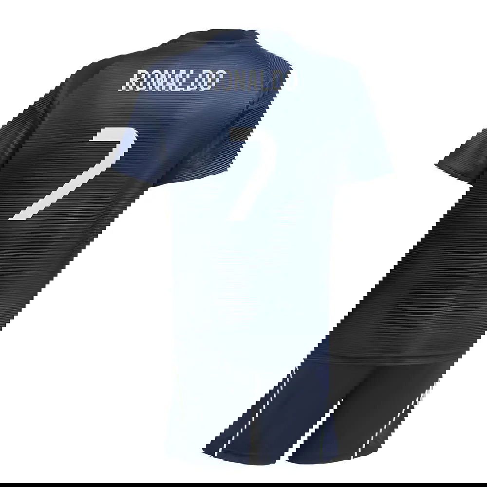 Billige Fodboldtrøjer Real Madrid Børn RONALDO #7 Udebanetrøje 2025-2026