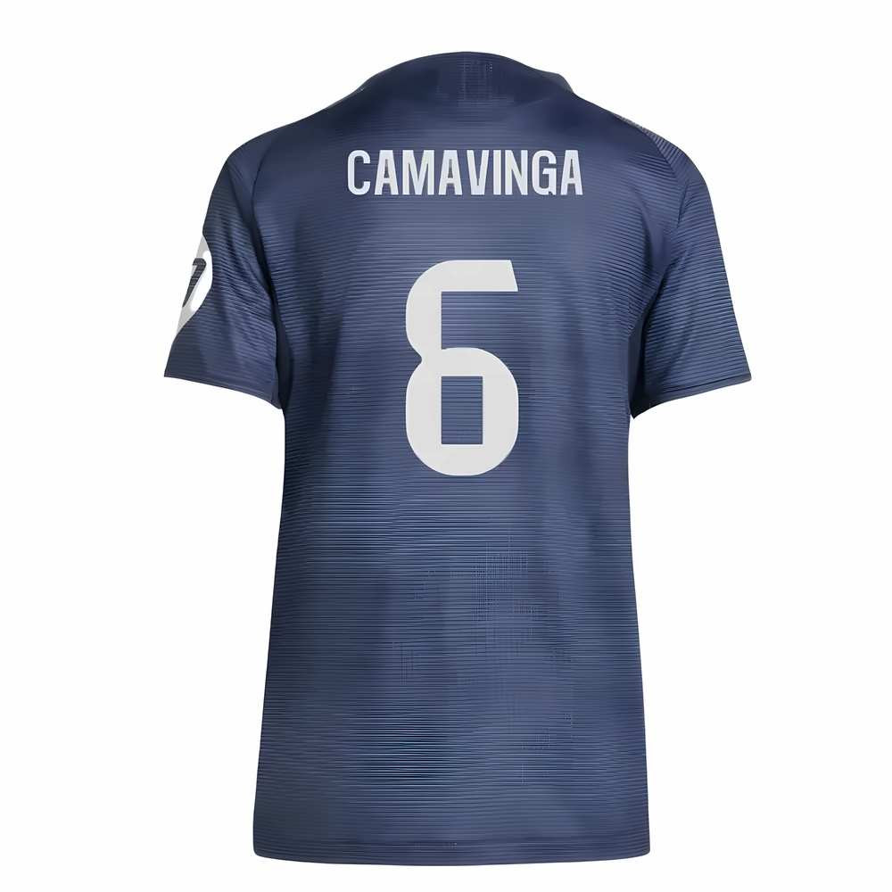 Billige Fodboldtrøjer Real Madrid Dame CAMAVINGA #6 Udebanetrøje 2025-2026