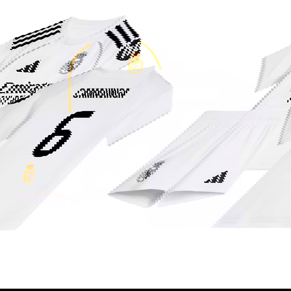 Billige Fodboldtrøjer Real Madrid Børn CAMAVINGA #6 Hjemmebanetrøje 2025-2026