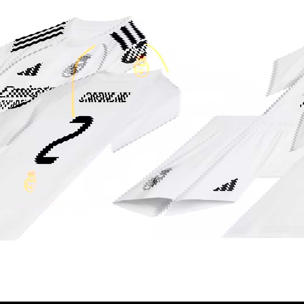 Billige Fodboldtrøjer Real Madrid Børn CARVAJAL #2 Hjemmebanetrøje 2025-2026