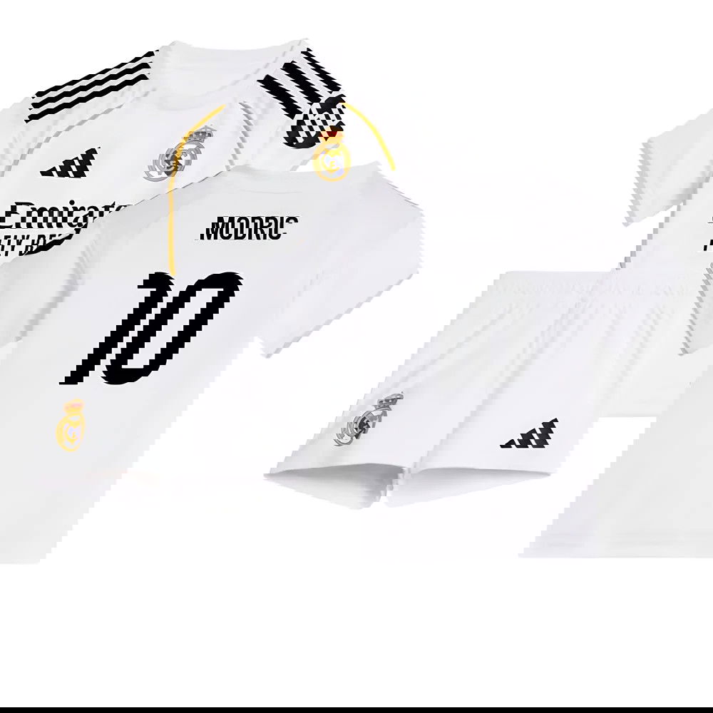 Billige Fodboldtrøjer Real Madrid Børn MODRIC #10 Hjemmebanetrøje 2025-2026