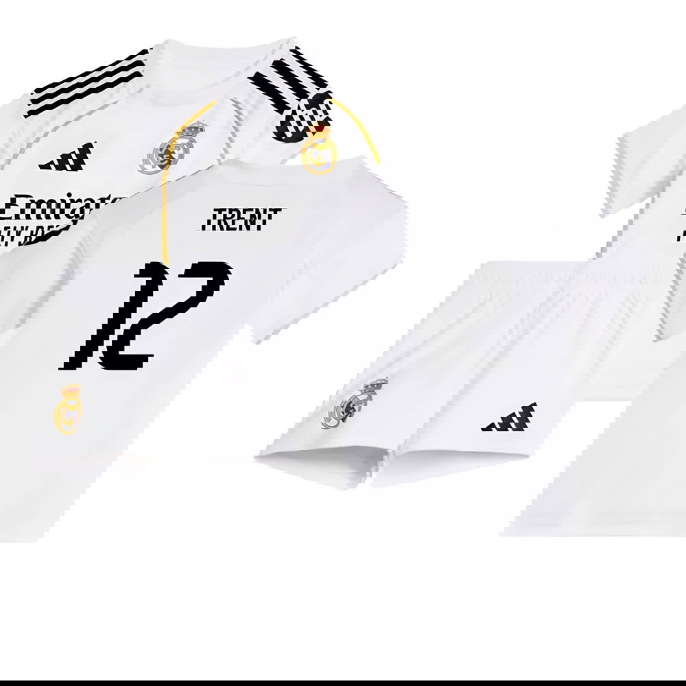 Billige Fodboldtrøjer Real Madrid Børn TRENT #12 Hjemmebanetrøje 2025-2026