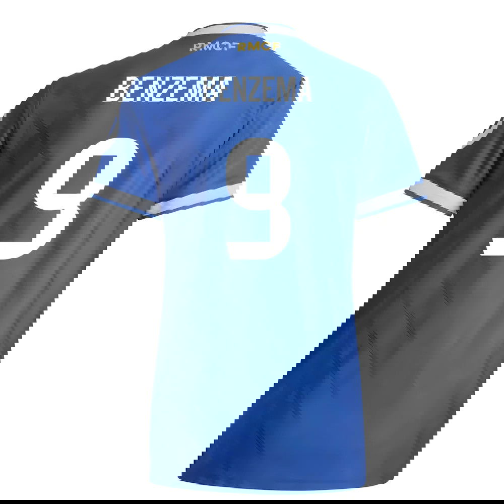 Billige Fodboldtrøjer Real Madrid Dame BENZEMA #9 Tredjetrøje 2025-2026