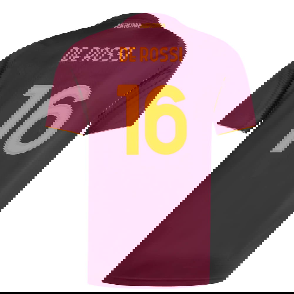 Billige Fodboldtrøjer AS Roma DE ROSSI #16 Hjemmebanetrøje 2025-2026