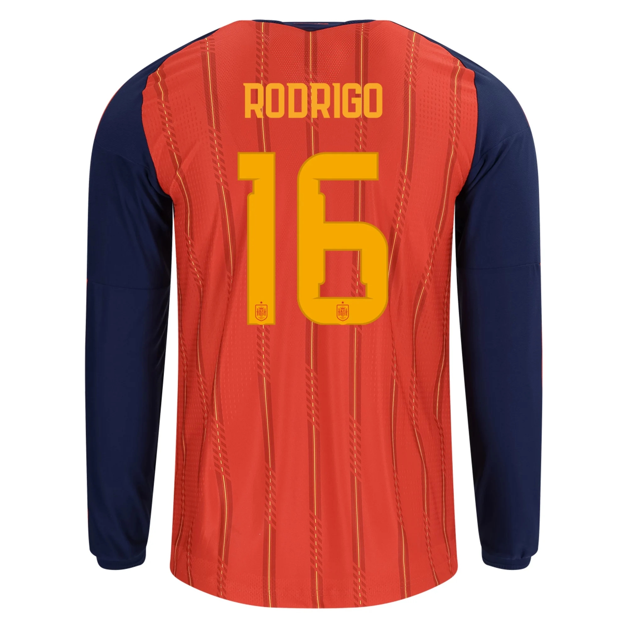 Billige Fodboldtrøjer Spanien Langærmet RODRI #16 Hjemmebanetrøje VM I Fodbold 2026